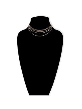 EXPRESS Delicate Layered Gold Beaded Choker Necklace | NWT